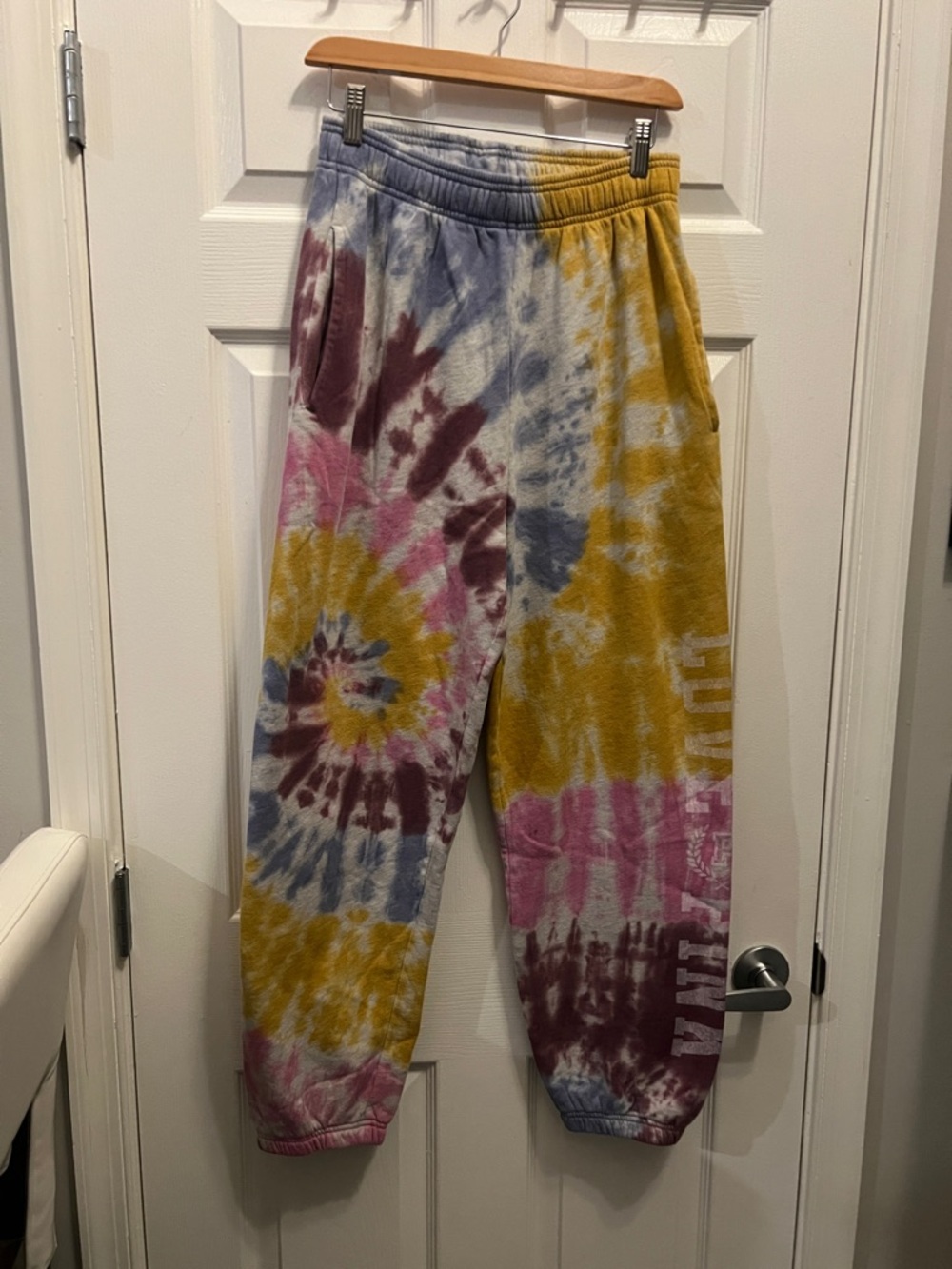 Victoria's Secret Kids Tie-Dye Joggers in Yellow, Pink & Blue